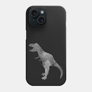 watercolor t-rex dinosaur - gray Phone Case