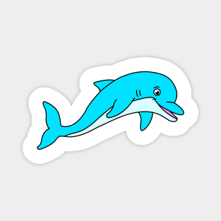 Cute Happy Animal Blue Dolphin Magnet