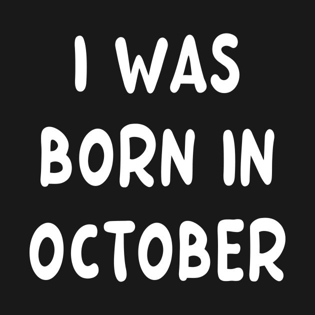 Typography Born In October by Fandie