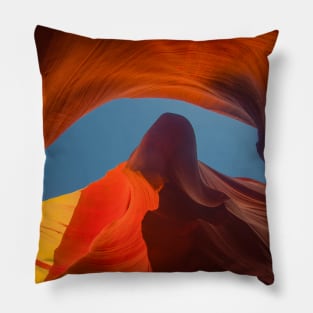 Looking Skyward, Lower Antelope Slot Canyon Pillow