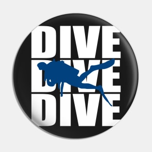 shark diving Pin