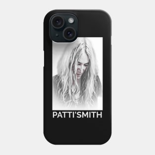 Wall patti smith white Phone Case