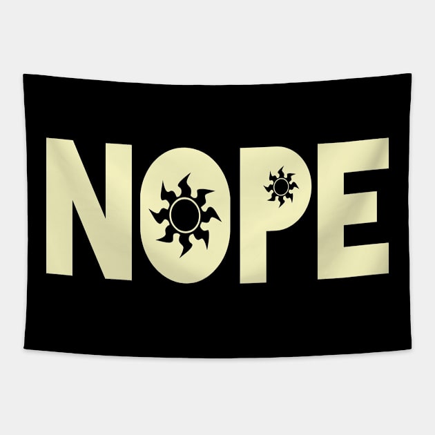 White Nope Tapestry by CandD