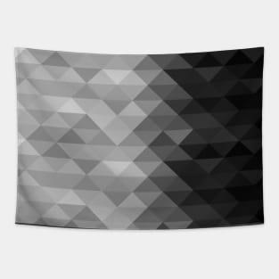 Grayscale triangle geometric squares pattern Tapestry