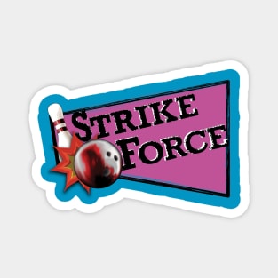 Strike Force - Bowling - 80's Retro Logo - Front Only Magnet