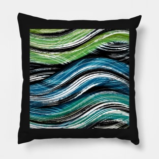 Making’ Water Waves | Digital Pattern | Bold Blue, Green and Teal Pillow