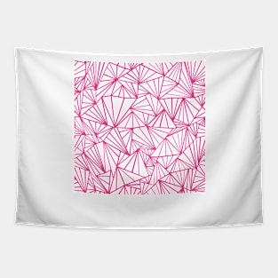 Abstract Fan Hot Pink Tapestry