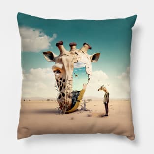 The Giraffe No. 1: A Symbol of Beauty, Grace, and Spiritual Connection Pillow