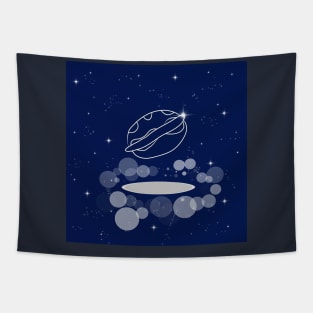 burger, food, fast food, lunch, food delivery, sandwich, illustration, night, modern, technology, light, shine, glitter, stars, space, galaxy, cosmos Tapestry