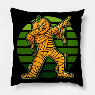 Halloween Dabbing Mummy Pumpkin Head Pillow