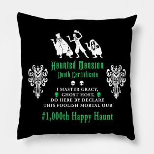 Haunted Mansion 1000th happy haunt (shirts and phone case) Pillow