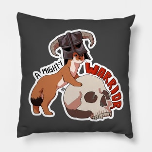 A Mighty Warrior Stoat Pillow