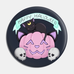 Cat-kin and her Friends, Halloween 2022 Design Pin