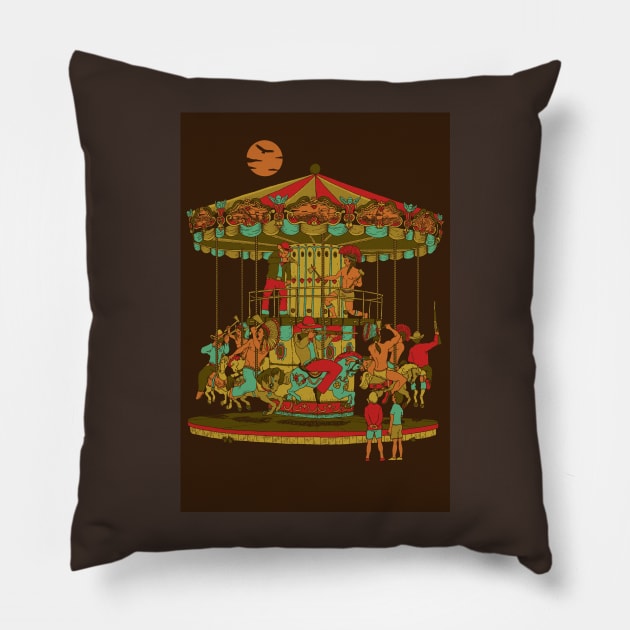 Cowboys & Indians Pillow by ANTICLOTHESdotCOM