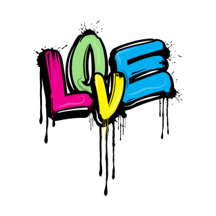 Love Graffiti Design T-Shirt