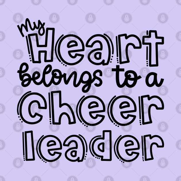 My Heart Belongs To A Cheerleader Mom Cute by GlimmerDesigns