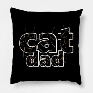 Cat Dad Tabby Hair Pillow