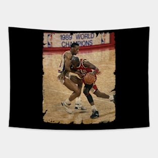 Dennis Rodman vs Michael Jordan, 1989 World Champions Tapestry