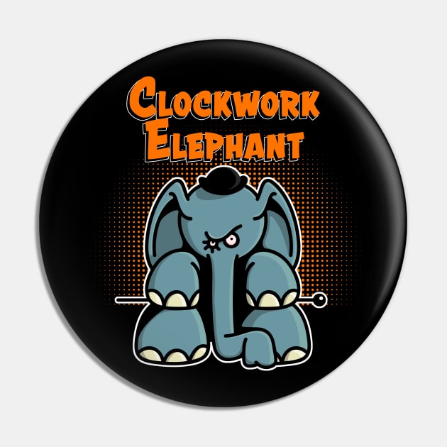 Clockwork Elephant Pin by schlag.art