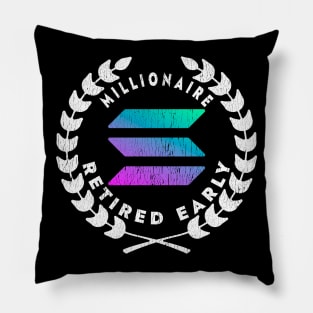 Solana Crypto Millionaire Gift Ideas Pillow