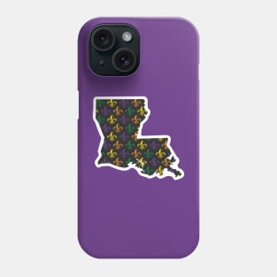 New Orleans Louisiana Mardis Gras Fleur de Lis Pattern Phone Case