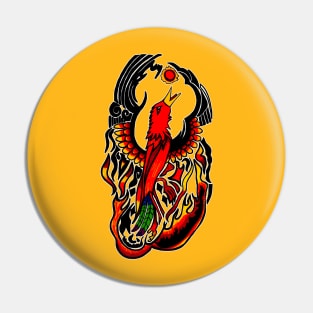 Phoenix on Fire Pin