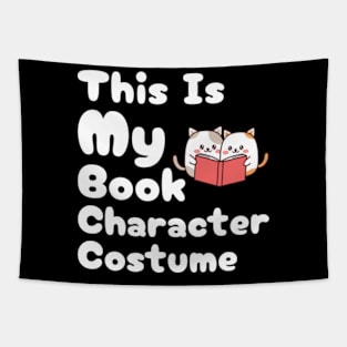 This Is My Book Character Costume Cat Reading for him Tapestry