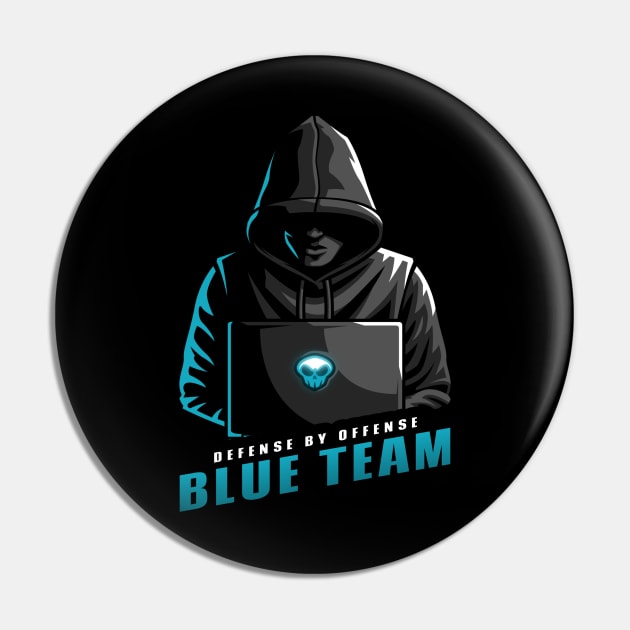 Blue Team | Hacker Design Pin by leo-jess