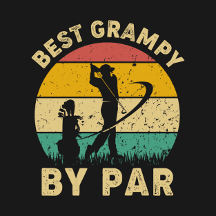 Vintage Best Grampy By Par Funny Golfing Golf Player Gift T-Shirt