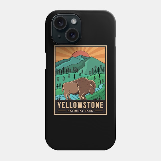 Yellowstone National Park Phone Case by Mark Studio