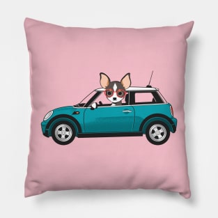 Dog and Car CHIHUAHUA Pillow