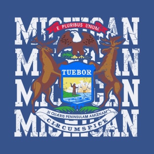 Michigan State Flag Design T-Shirt