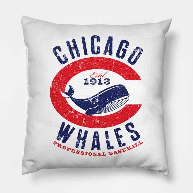 Chicago Whales Pillow by MindsparkCreative