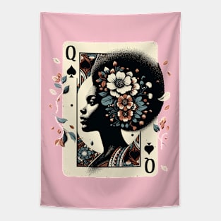 Black Queen Poker Tarot Card Pride History African American Tapestry