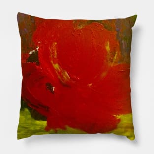 Abstract in Nature Red Rose Pillow