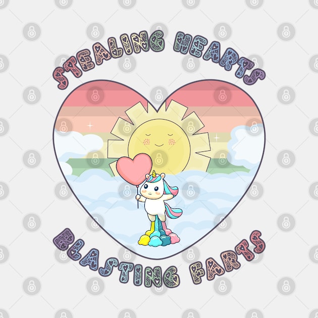 Stealing Hearts and Blasting Farts - Funny Saying For Kids Clothing, Baby Toddler Newborn Apparel and Valentines Day Humor by BicycleStuff