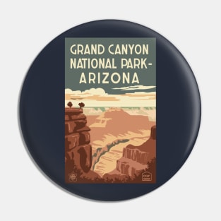 A Vintage Travel Art of the Grand Canyon National Park - Arizona - US Pin