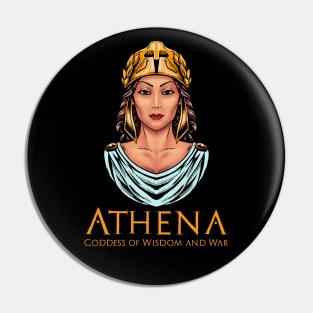 Athena - Goddess Of Wisdom & War - Ancient Greek Mythology Pin