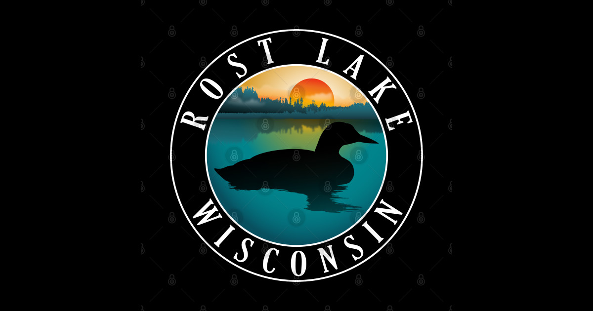 Rost Lake Wisconsin Loon Rost Lake Wisconsin Sticker TeePublic