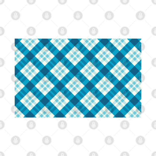 Blue and White Modern Checkered by Dorothy Designs