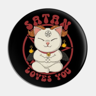 Satan Loves You Pin