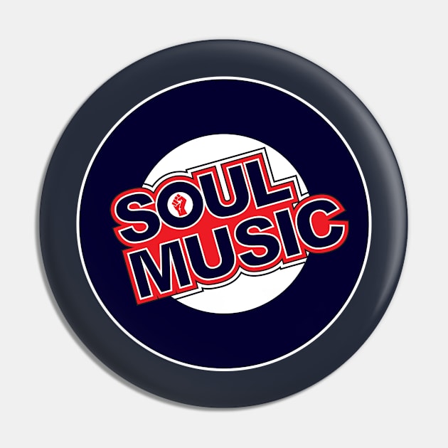 Soul Music fist Pin by modernistdesign