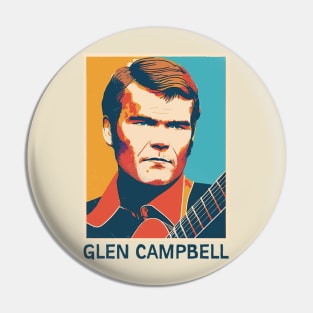 Glen Campbell •• Retro Illustration Pin