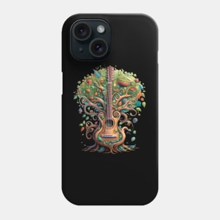 Acoustic Guitar Tree Of Life Guitar Player Nature Guitarist Phone Case