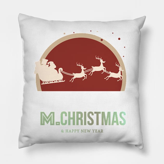 Merry Christmas and happy New Year Pillow by NSRT