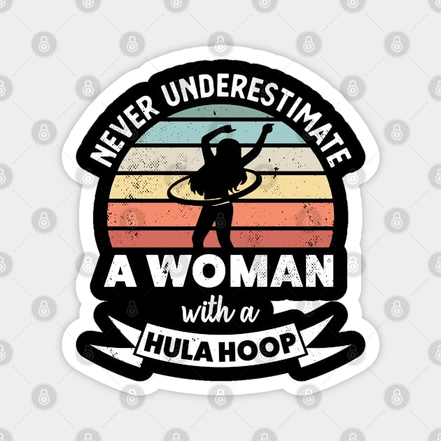 Woman with a Hula Hoop Funny hooping Gift Mom Magnet by qwertydesigns