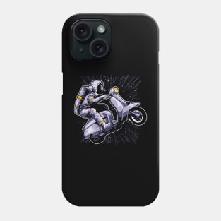 Astronaut riding a Vespa Funny Astronaut rides Phone Case