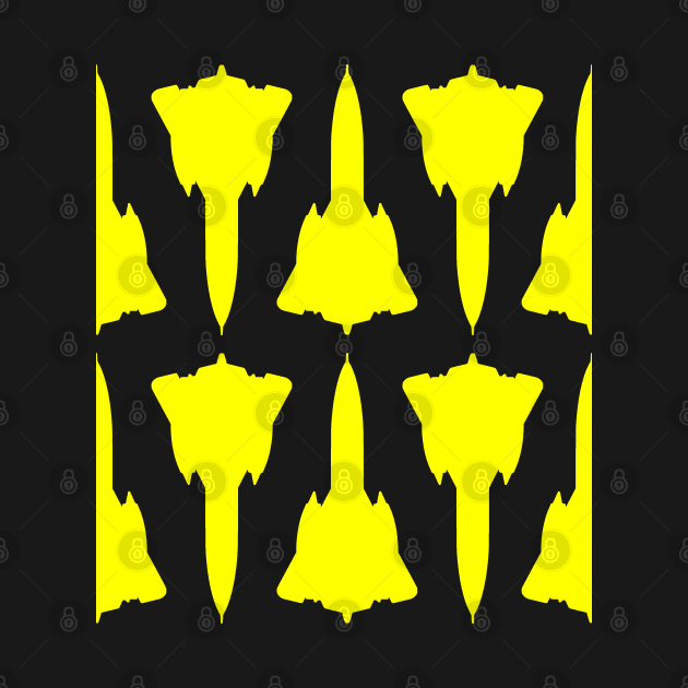 Lockheed SR-71 Blackbird - Yellow Pattern Design by PlaneJaneDesign