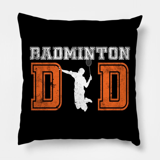 Badminton Dad Pillow by mazurprop