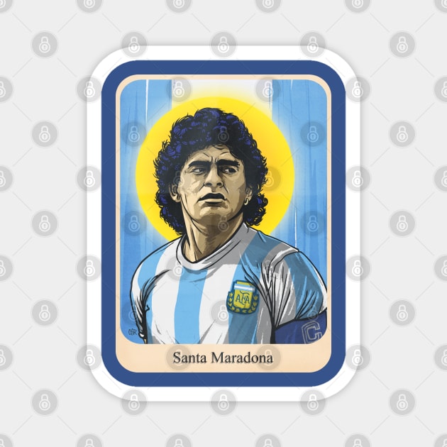 Santa Maradona Magnet by CsrJara / Perronegro Clothing